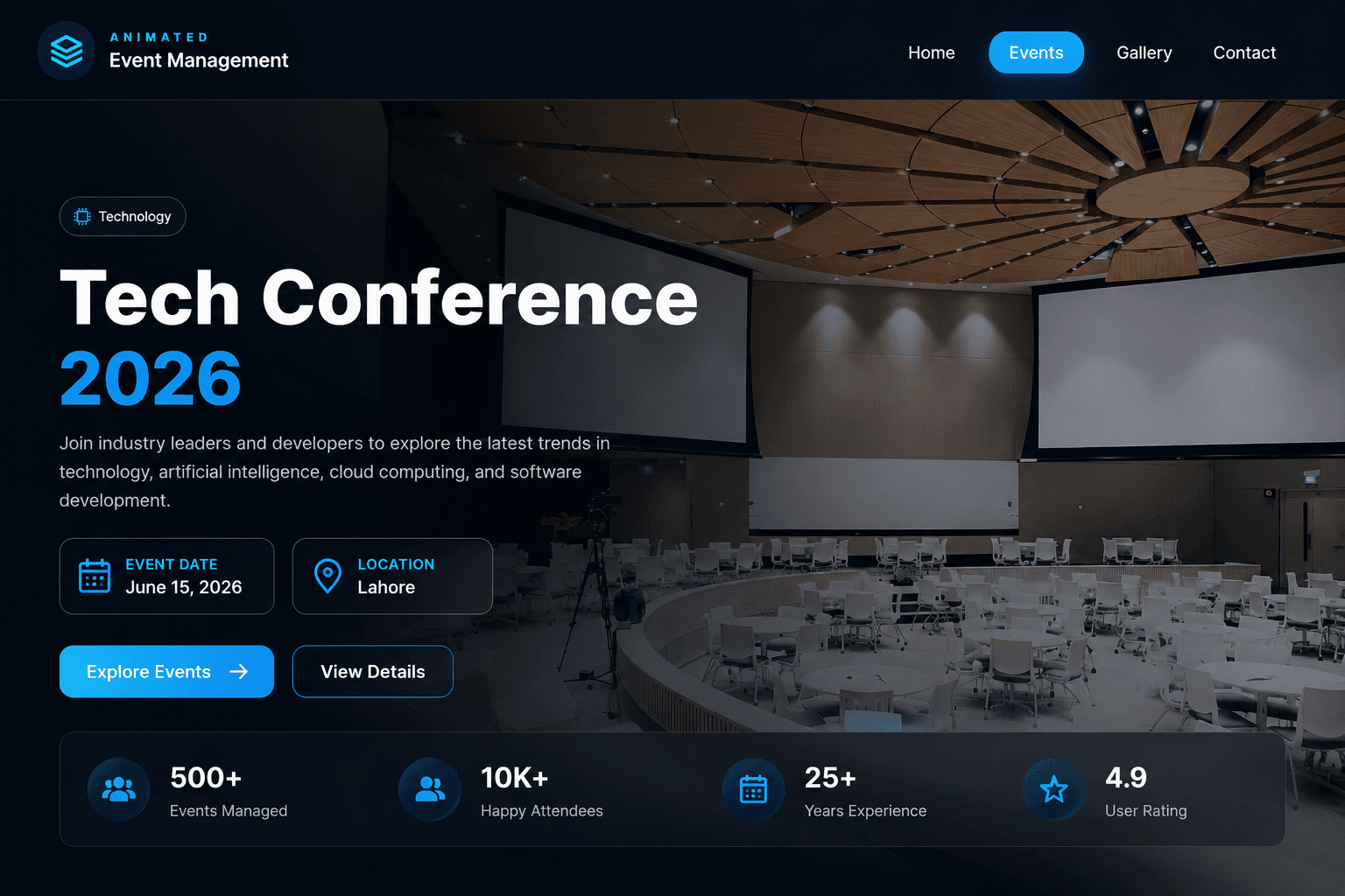 Event Management Website